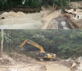 Progress Pembangunan Jembatan Plarung